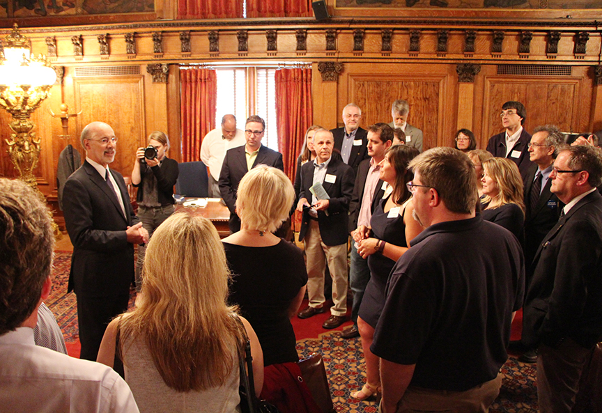 Visiting with Gov. Tom Wolf
