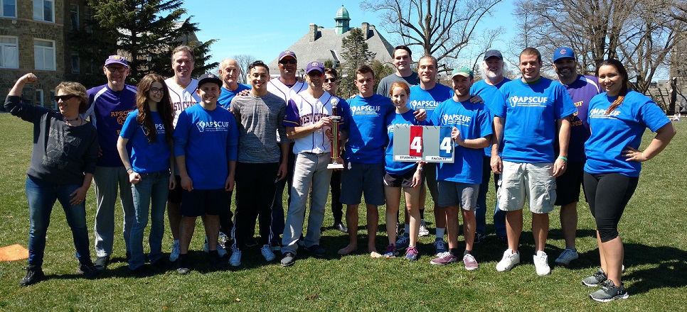 Tie game! Students & faculty share the trophy at the 2017 annual game Tie game! Students & faculty share the trophy at the 2017 annual game