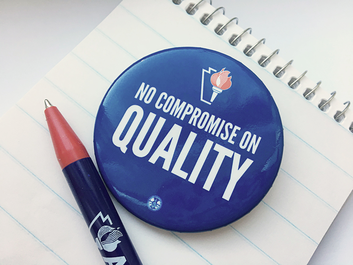 quality button