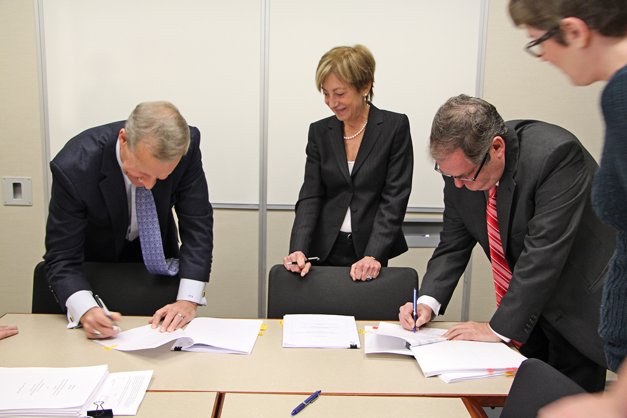 Signing contracts